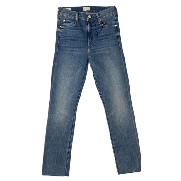 NWT Mother The Mid Rise Dazzler Crop Fray in ‘Blowing Kisses.’